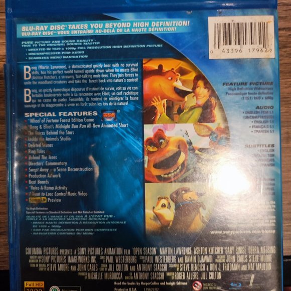 3 Kids movie Open Season Blu-ray / TMN 3 story Blu-ray / Full Moon DVD - Picture 4 of 10